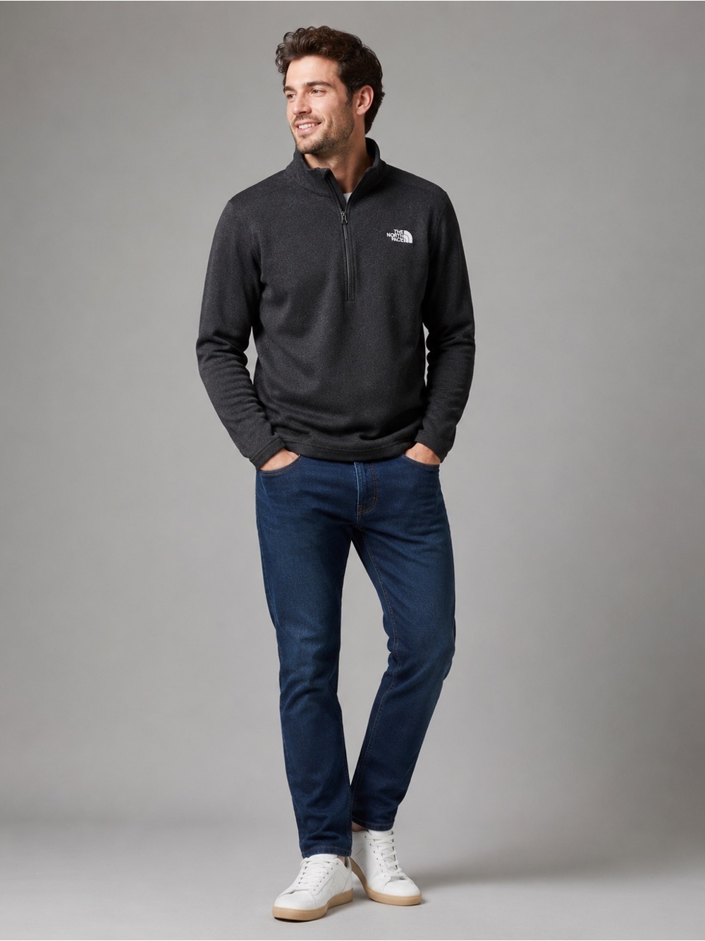 The North Face Men's Black 1/4 Zip Pullover